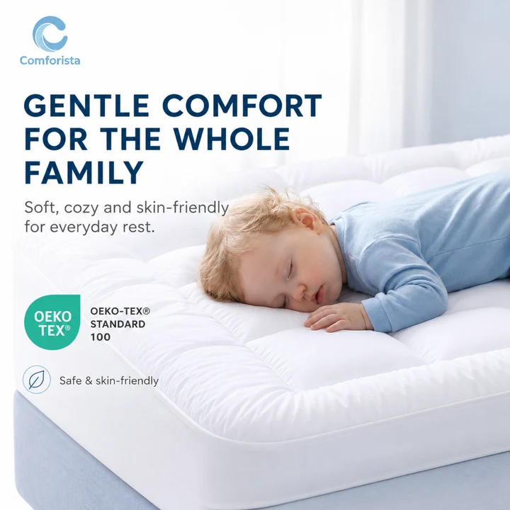 Comforista Queen Mattress Topper 4 inch - Soft Quilted - Image 2